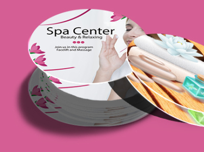 Spa Centre Business Cards branding design ui ux