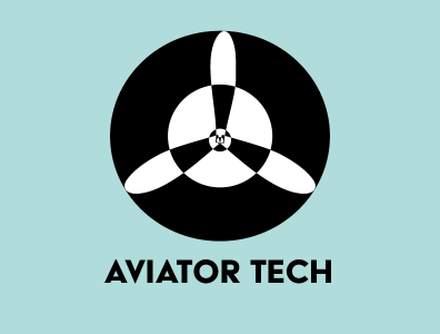 Aviator Tech design icon logo typography