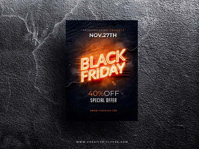 Black friday flyer template