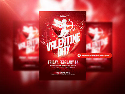 Valentine's Day Psd Flyer Template creative creative flyer flyer templates graphic design invitation love love cards party flyer photoshop poster psd flyer red cards valentine valentines day valentines day card valentines day flyer