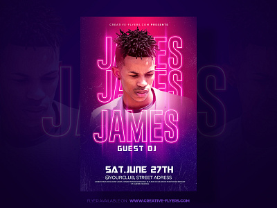 Nightclub Flyer Templates - Photoshop PSD creative design flyer templates graphic design graphic designer illustration neon effects nightclub design party flyers pflyer psd photoshop photoshop design poster posters psd files