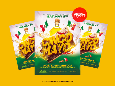Cinco De Mayo Flyer Template 5 may cinco de mayo creative design flyer template flyer templates graphic design holidays party mexican national day party flyer photoshop poster psd flyer