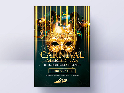 Mardi Gras Flyer Psd Templates carnival creative flyers creativeflyers flyer templates flyers mardi gras mardigras psd