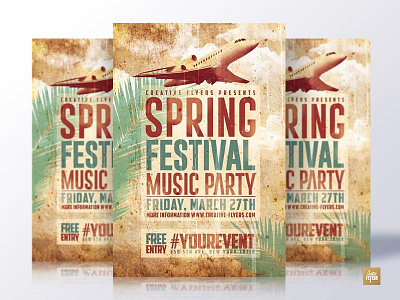 Spring Break Flyer Party Psd