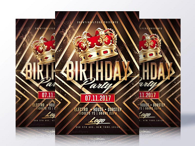 Birthday Party Flyer Template birthday party club creative creativeflyers design flyer flyer templates graphic nightclub photoshop psd template