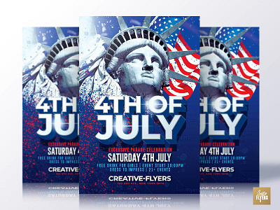 4th July Psd Flyer 4 of july 4th of july america creative flyer templates independence day labor day memorial day patriotic poster posters psd flyer