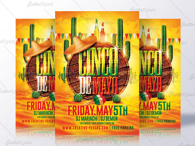 Cinco de Mayo Flyer Psd celebration cinco de mayo flyer flyer templates independence day mexican party poster posters psd flyer spring
