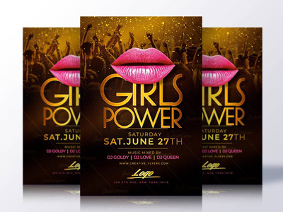 Girls Power Flyer Psd