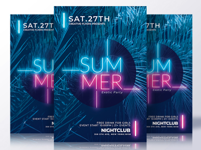 Summer flyer templates by Rome B Creation on Dribbble