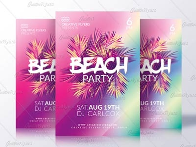 Beach Party flyer templates