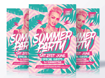 Summer Flyer creative flyer flyer party flyer templates invitation psd psd flyer psd templates summer flyer summer poster summer psd