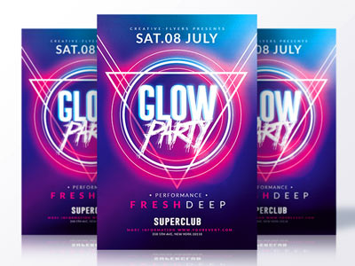 Glow Party Flyer