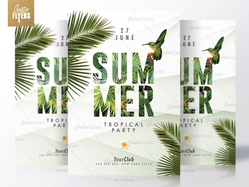 Summer Flyers | Tropical Party flyer party summer psd creative flyer flyer templates psd templates summer poster invitation psd psd flyer summer flyer