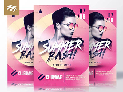 Summer Bash Templates flyer templates graphic design nightclub party flyer photoshop pool party summer bash summer flyer summer graphics summer party templates