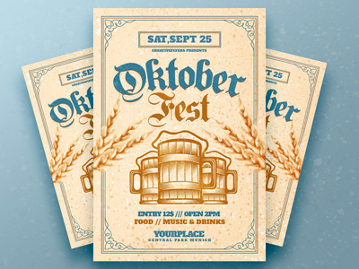 Oktoberfest Flyer design flyer flyer party flyer template graphic design illustration oktober oktoberfest photoshop poster psd flyer