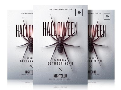 Halloween Flyer Template flyer design flyer party graphic design halloween halloween bash halloween carnival halloween flyer minimal party flyer photoshop poster poster art psd flyer spider