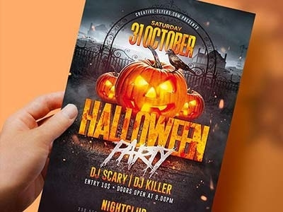 Halloween Party Flyer advertising affiche creative flyers graphicsdesign halloween graphics halloween party halloween party flyer october party flyer posters print design printable