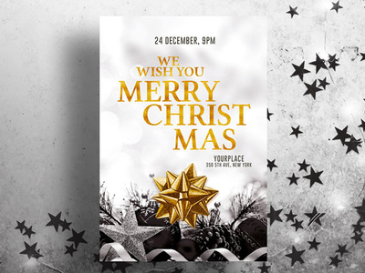 Christmas Invitation Card christmas cards christmas invitation christmas template classy invites creative december event flyer flyer flyer party flyer templates gold graphic design holiday party invitation card invites merry christmas new year eve photoshop psd xmas