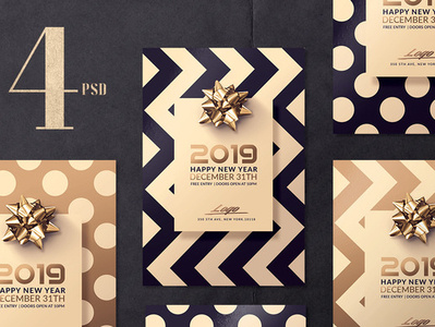 New Year Classy Invitations cards champagne flyer flyer templates gold invites graphic design happy new year illustration invitation new year new year card new year cards new year classy invitations new year eve new year flyer nye party flyer photoshop psd psd flyer