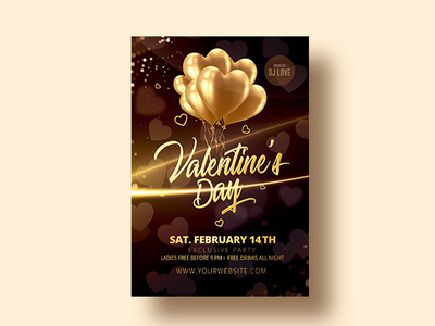 Valentine's Day Flyer Template valentines day poster valentines day bash psd flyer illustration creative psd poster design party flyer flyer templates photoshop graphic design valentine party love cards valentine flyer valentine card valentines day valentine valentines valentines day flyer template