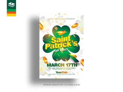 St Patrick's Day Flyer template club creative design flyer templates graphic design illustration irish pub party party flyer photoshop photoshop psd poster print psd psd flyer st patricks st patricks day flyer template