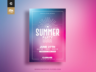 Summer Flyer Template bar beach party club design flyer flyer template flyer templates graphic design party flyer photoshop pool party poster psd psd flyer summer flyer template summer party