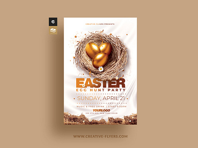 Easter Flyer Template adobe creative creativeflyers design easter flyer template easter party egg hunt flyer elegant event flyer templates gold graphic design graphic design invitation invites party flyer photoshop poster psd