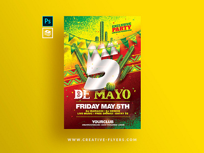 Cinco De Mayo Flyer Template 5 de mayo 5 may advertising cinco de mayo flyer flyer templates graphic design mexican mexico music national day party flyer photoshop png poster psd psd flyer seasonal