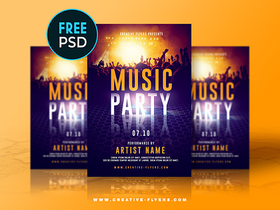 Free Music Party Flyer Template artwork club flyer clubs creative agency creative design design download psd flyer templates free flyer free psd graphic design illustration music party party flyer photoshop photoshop art photoshop templates poster print psd