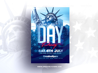 Independence Day Flyer Template 4 july 4th of july american celebration club creative flyer template graphic design holiday independence day flyer invitation cards invites national photoshop poster psd states statue of liberty united usa