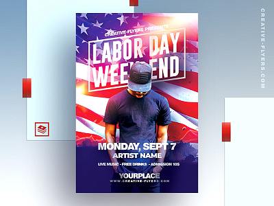 Labor Day Party Flyer Template adobe photoshop american flag cards design flyer templates graphic design graphicdesign graphics holiday card labor day labor day invitations laborday national day party flyer photoshop print art printable printable cards psd files psd flyer usa
