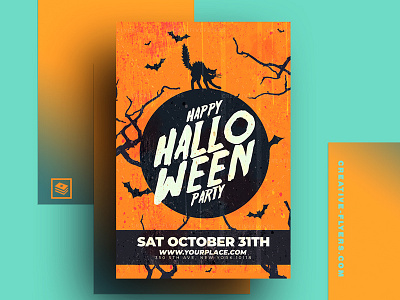 Halloween Party Invitation PSD