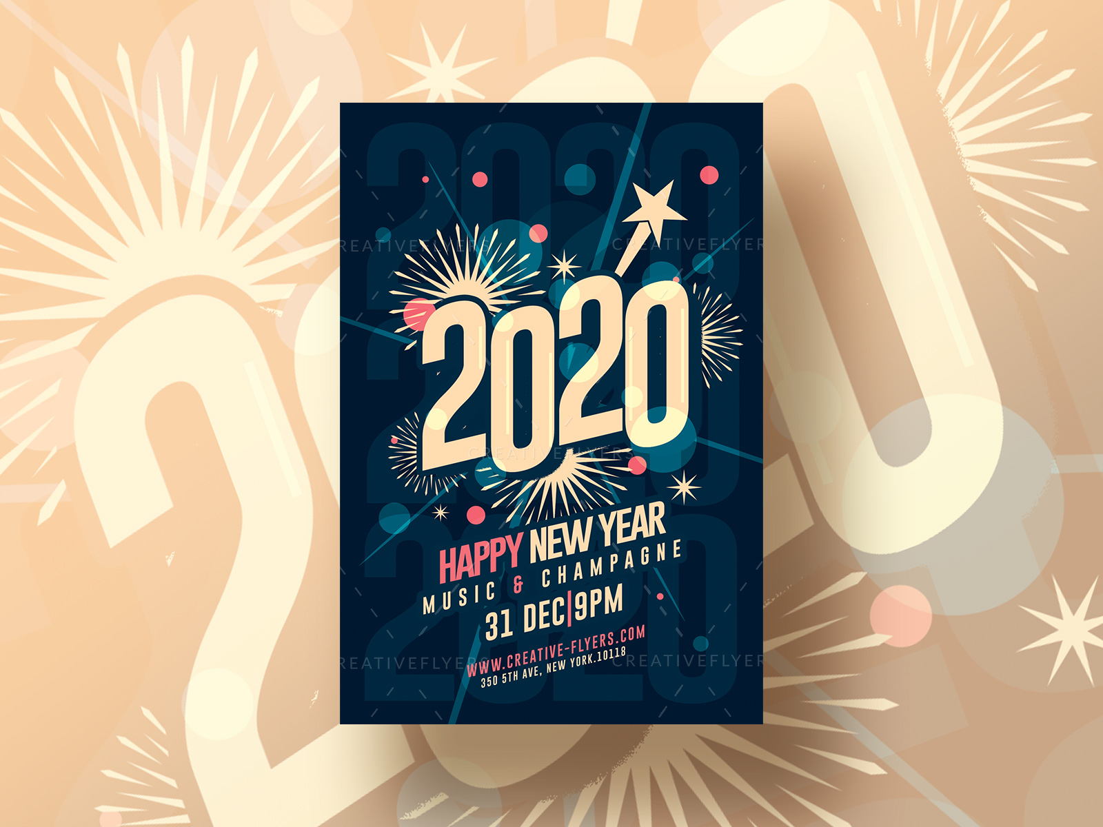 New Year Flyers Template from cdn.dribbble.com