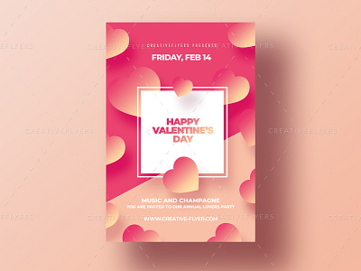 Valentines Day Invitation Cards cards ui creative flyer flyer templates graphic design illustration invitations love cards party flyer photoshop psd valentines valentines day