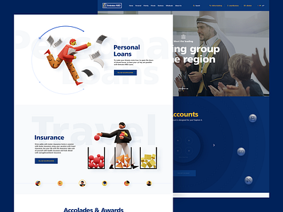 Concept Landing Page for Emirates NBD art art direction artwork bank banking interface landing mobile ui uidesign uiux website websites