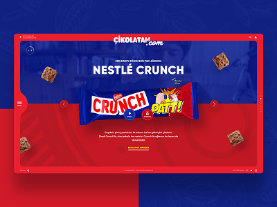 Concept Website for Crunch Türkiye - cikolatam.com chocolate dec85 figma mobile nestle sketch ui ui design ux ux ui ux design uxdesign website