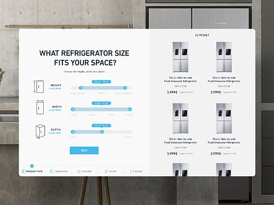 Concept Refligator Wizard for Grunding Turkey burak canpolat dec85 design fridge grunding interface mobile refrigerator ux web wizard