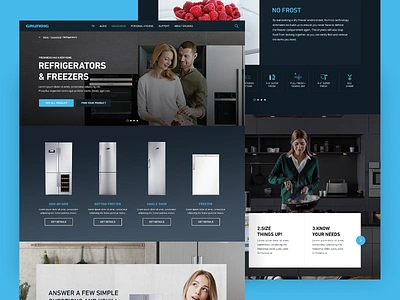 Concept Landing Page for Grundig Turkey burak canpolat dec85 design fridge grunding interface mobile refrigerator ux web