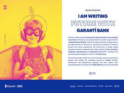 I am Writing Future With Garanti Bank bank colorfull design garanti interface mobile typography ui uiux ux website