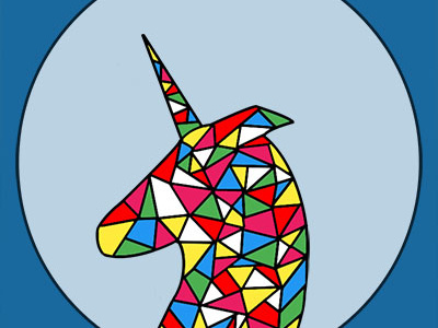 Colorful Unicorn animal colorful design fantasy geometric icon triangle unicorn