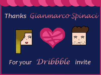 My Dribbble invite dribbble funny graphic heart invite love pixel thanks