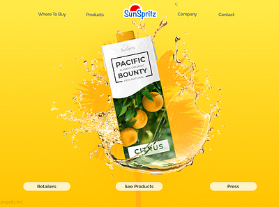 Concept | Landing Page | Food & Beverage art beach beverage branding clean design food fruit juice landing page palm tree photoshop summer ui ux web design web development