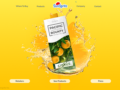 Concept | Landing Page | Food & Beverage art beach beverage branding clean design food fruit juice landing page palm tree photoshop summer ui ux web design web development