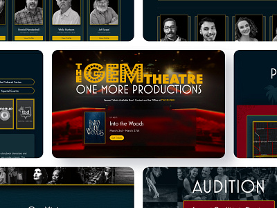 The GEM Theatre - Web Design - Art Deco / Dark UI art branding clean design graphic design illustration logo ui ux vector