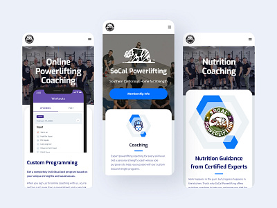 SoCal Powerlifting - Mobile UI/UX Spreads - 3