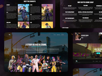 Crypto Crime Club NFT - Blockchain UI - Desktop Spreads - 4 blockchain crypto nft ui ux