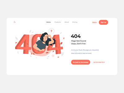 404 error page design app design illustration logo ui ux