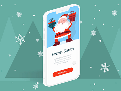 Secret Santa App app christmas design figma holidays iphone mobile new year santa secret santa ui