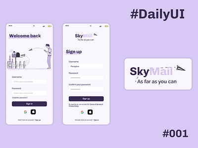 Daily UI #001 - Sign In & Sign Up