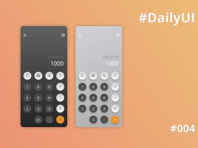 Daily UI #004 - Calculator app calculator calculator ui dailyui dailyuichallenge design ui ux